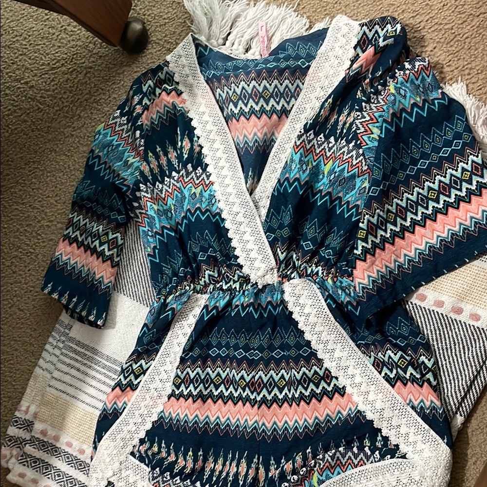 Colorful Geometric Patterned Romper